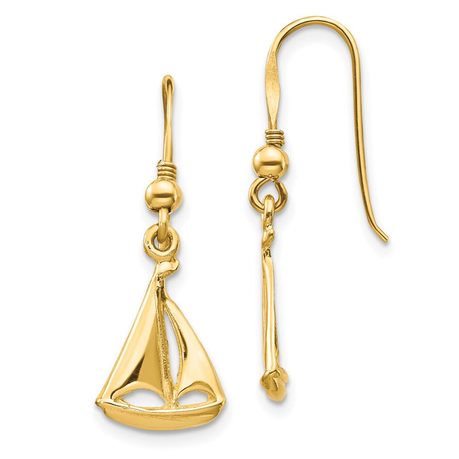 14k Yellow Gold Earrings Style TF1599 - Classique Jewelry Inc.