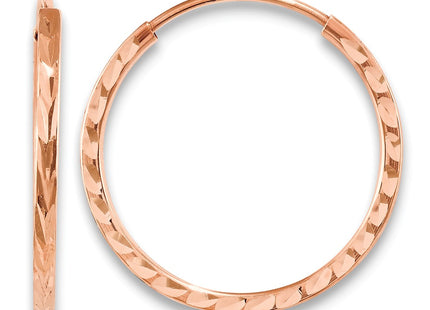 14K rose gold hoop earrings