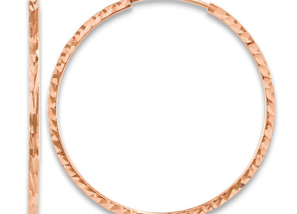 14K rose gold hoop earrings