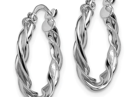 14K gold hoop earrings, alternate view