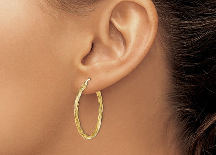 14K gold hoop earrings, another view