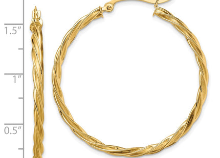 14k Yellow Gold Earrings Style TF1609 - Classique Jewelry Inc.