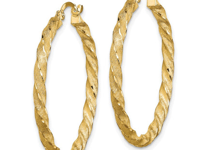 14K gold hoop earrings, alternate view