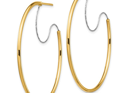 14K gold hoop earrings, alternate view