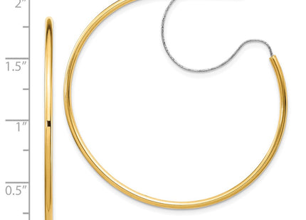 14K gold hoop earrings, further view