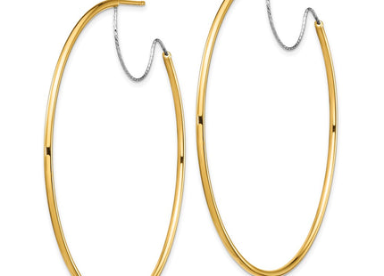 14k Two-tone Earrings Style TF1643 - Classique Jewelry Inc.