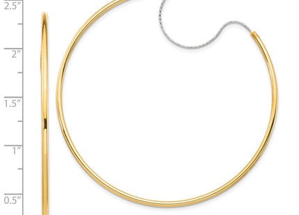 14k Two-tone Earrings Style TF1643 - Classique Jewelry Inc.