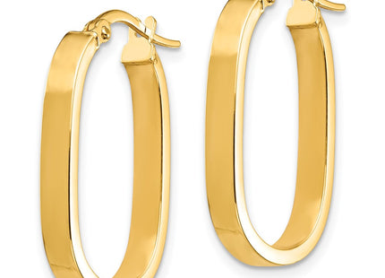 14K gold oval hoop earrings, alternate view