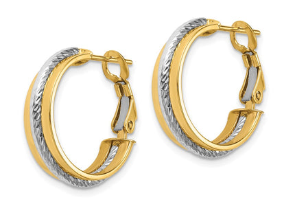14k Two-tone Earrings Style TF1717 - Classique Jewelry Inc.