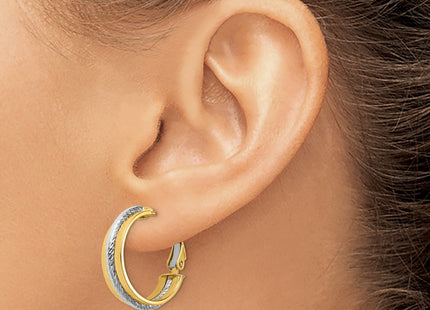 14k Two-tone Earrings Style TF1717 - Classique Jewelry Inc.