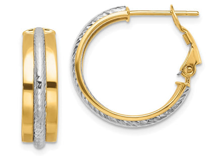 14k Two-tone Earrings Style TF1717 - Classique Jewelry Inc.