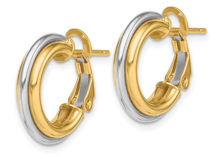 14K gold hoop earrings, alternate view