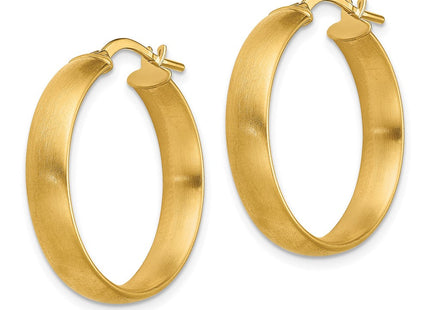 14K gold cross drop earrings, alternate view