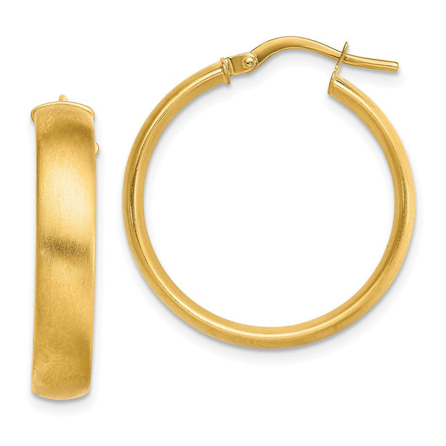 14K Polished Cross Dangle Earrings, 43.3 x 21.9mm