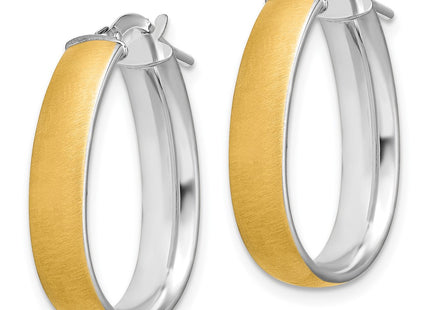 14k Yellow & Rhodium Earrings Style TF1756 - Classique Jewelry Inc.
