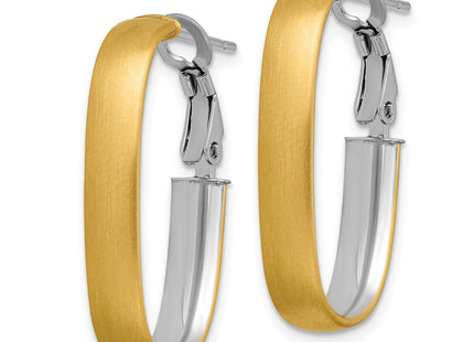14k Yellow & Rhodium Earrings Style TF1761 - Classique Jewelry Inc.