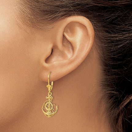 14k Yellow Gold Earrings Style TF1767 - Classique Jewelry Inc.