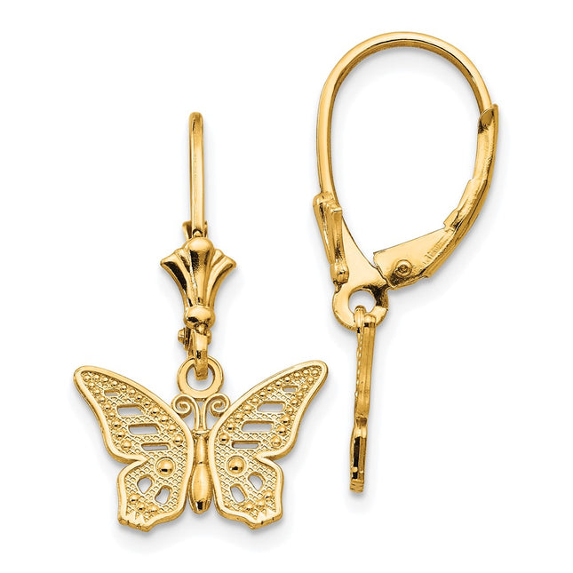 14k Yellow Gold Earrings Style TF1768 - Classique Jewelry Inc.