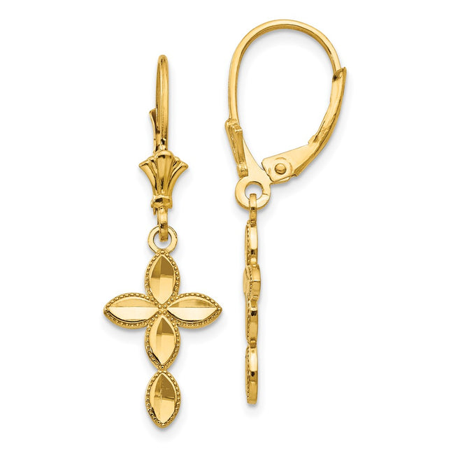 14k Yellow Gold Earrings Style TF1770 - Classique Jewelry Inc.