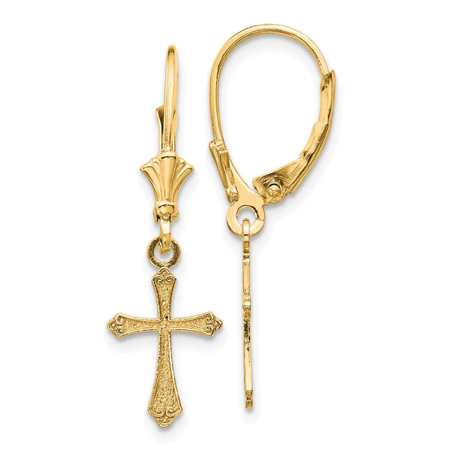 14k Yellow Gold Earrings Style TF1775 - Classique Jewelry Inc.