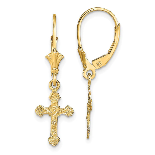 14k Yellow Gold Earrings Style TF1777 - Classique Jewelry Inc.