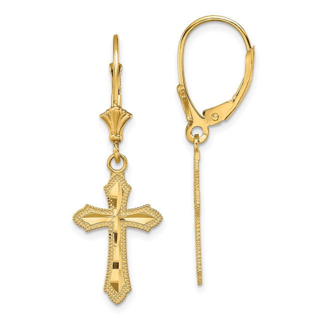 14k Yellow Gold Earrings Style TF1778 - Classique Jewelry Inc.