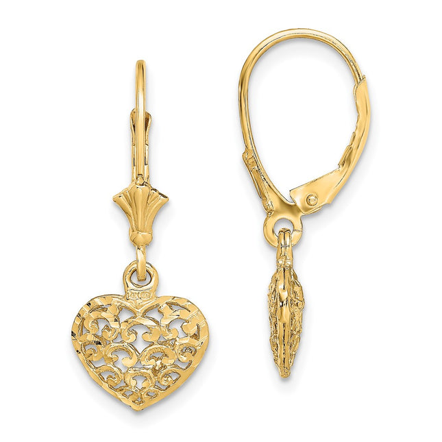 14k Yellow Gold Earrings Style TF1784 - Classique Jewelry Inc.
