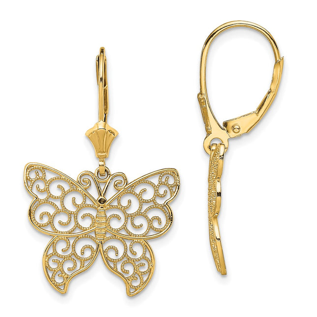 14k Yellow Gold Earrings Style TF1787 - Classique Jewelry Inc.
