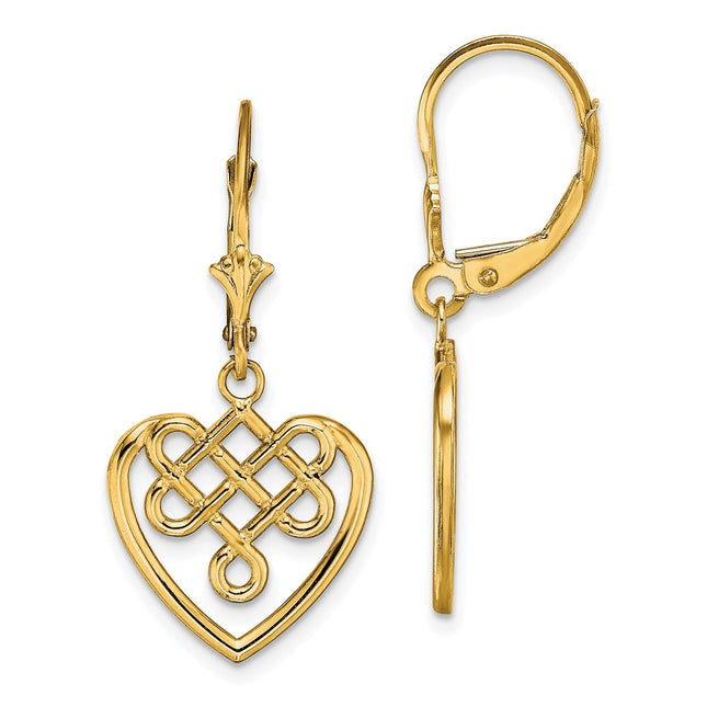 14k Yellow Gold Earrings Style TF1792 - Classique Jewelry Inc.