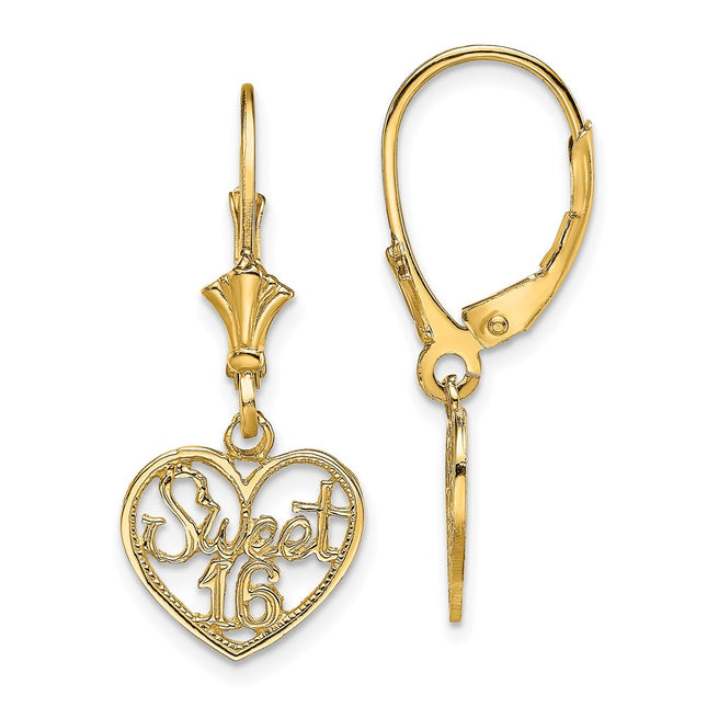 14k Yellow Gold Earrings Style TF1805 - Classique Jewelry Inc.