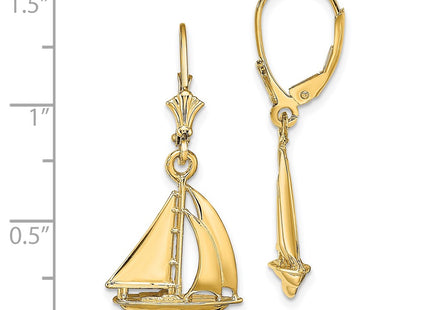 14k Yellow Gold Earrings Style TF1808 - Classique Jewelry Inc.