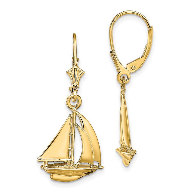 14k Yellow Gold Earrings Style TF1808 - Classique Jewelry Inc.
