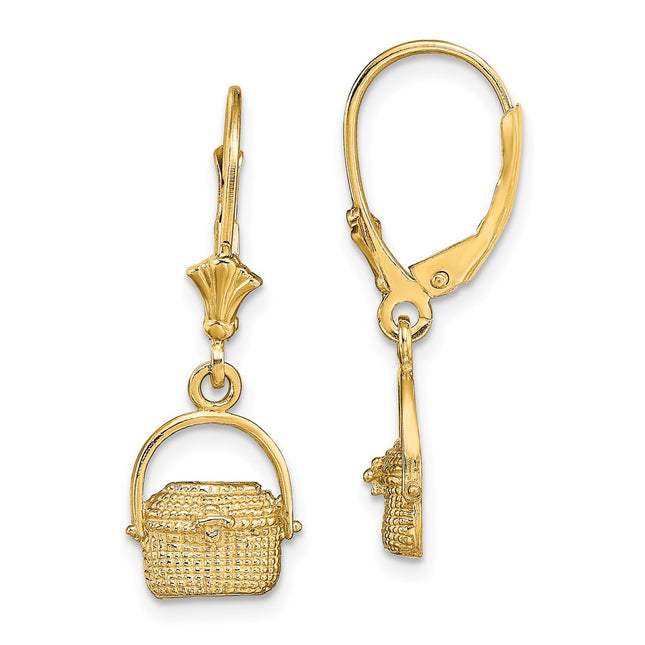 14k Yellow Gold Earrings Style TF1824 - Classique Jewelry Inc.