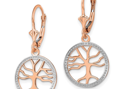 14k Yellow & Rhodium Earrings Style TF1853 - Classique Jewelry Inc.