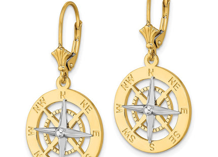 14k Two-tone Earrings Style TF1857 - Classique Jewelry Inc.