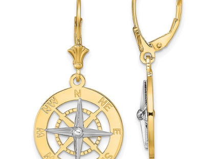 14k Two-tone Earrings Style TF1857 - Classique Jewelry Inc.