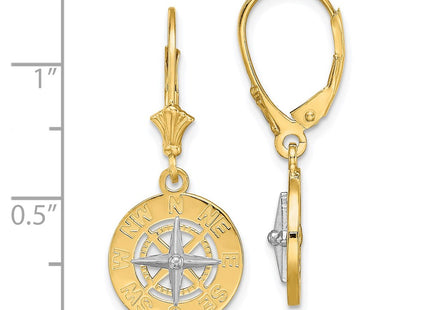 14k Two-tone Earrings Style TF1859 - Classique Jewelry Inc.