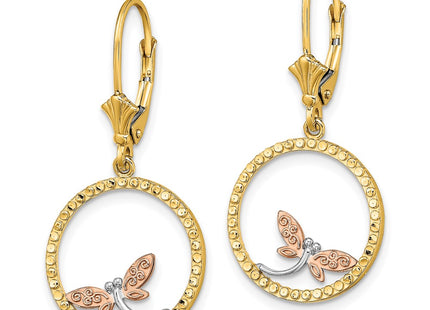14k Two-tone Earrings Style TF1860 - Classique Jewelry Inc.