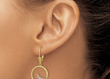 14k Two-tone Earrings Style TF1860 - Classique Jewelry Inc.