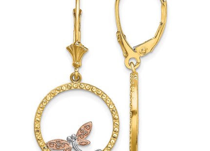 14k Two-tone Earrings Style TF1860 - Classique Jewelry Inc.