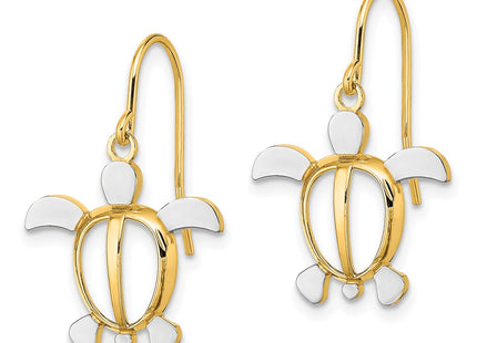 14K gold drop earrings, alternate view