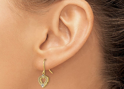 14k Yellow & Rhodium Earrings Style TF1887 - Classique Jewelry Inc.