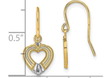 14k Yellow & Rhodium Earrings Style TF1887 - Classique Jewelry Inc.