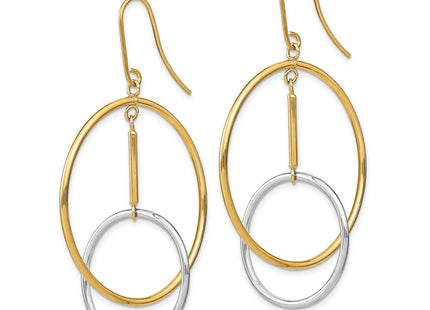 14k Two-tone Earrings Style TF1934 - Classique Jewelry Inc.