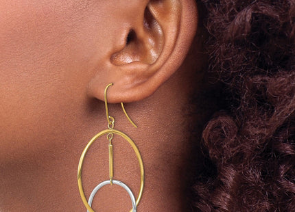 14k Two-tone Earrings Style TF1934 - Classique Jewelry Inc.