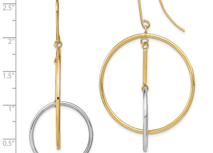 14k Two-tone Earrings Style TF1934 - Classique Jewelry Inc.