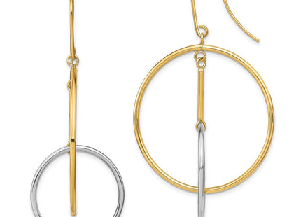 14k Two-tone Earrings Style TF1934 - Classique Jewelry Inc.