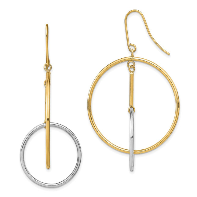 14k Two-tone Earrings Style TF1934 - Classique Jewelry Inc.