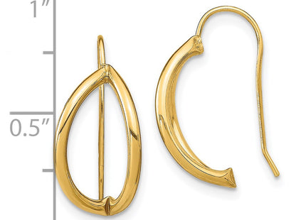 14k Yellow Gold Earrings Style TF1940 - Classique Jewelry Inc.