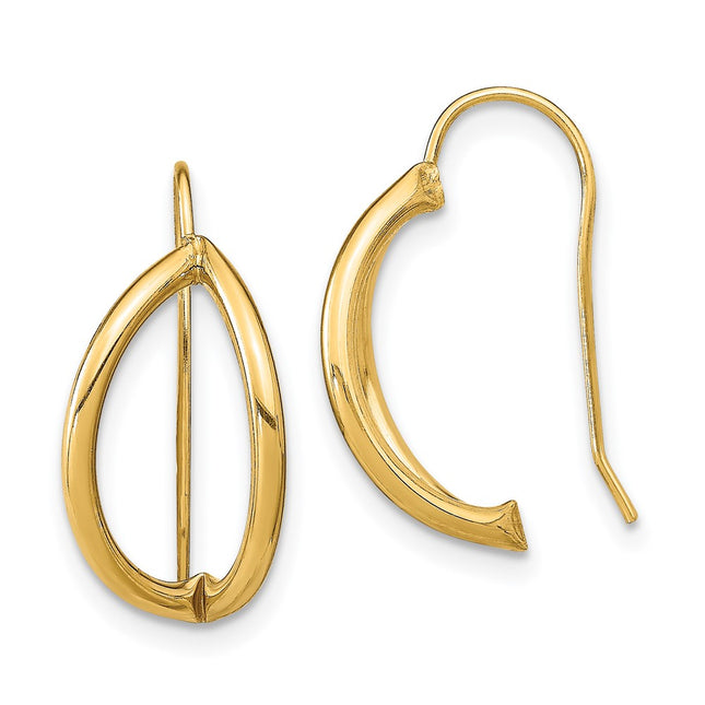 14k Yellow Gold Earrings Style TF1940 - Classique Jewelry Inc.